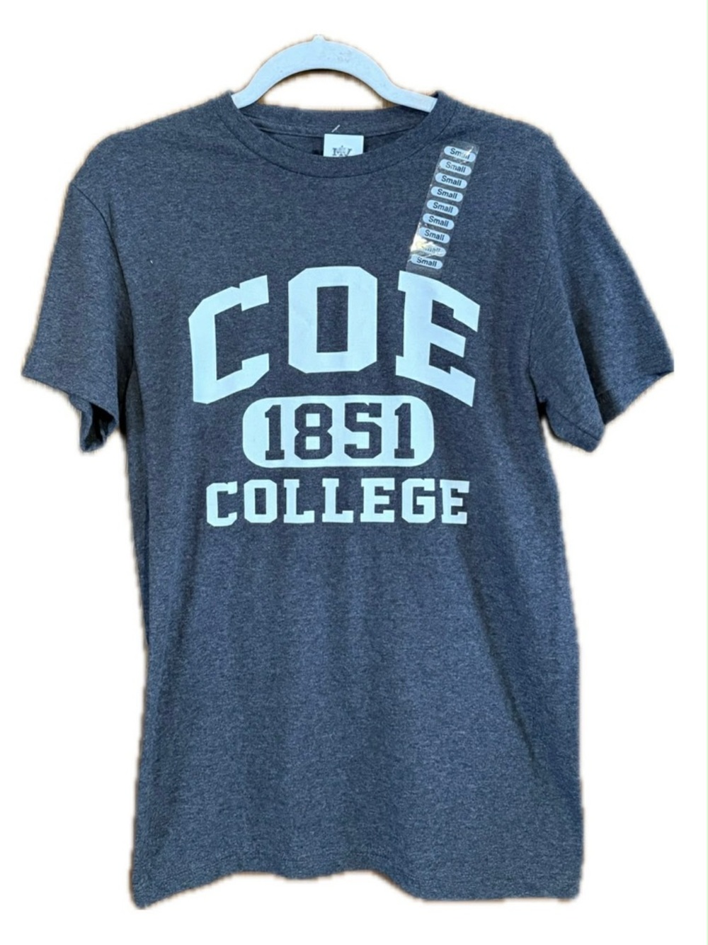 COE 1851 College Graphic Tee - Charcoal with White Print